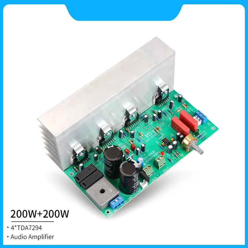 200W TDA7294 Audio Amplifier Board 2.0 Channel 200W+200W BTL Class-AB High Power Amplifiers
200W TDA7294 Audio Amplifier Board 2.0 Channel 200W+200W BTL Class-AB High Power Amplifiers