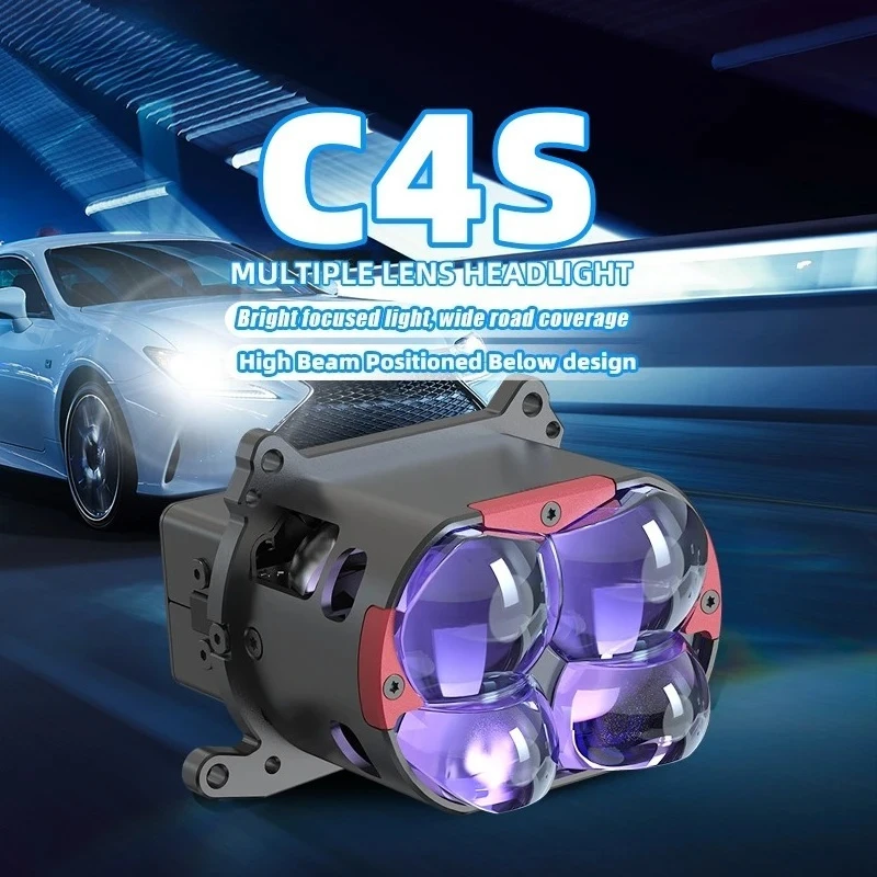 145W C4S Quad Lens LED Headlight Laser Projector Bi Beam Direct Light Super Bright Front Lamp Upgrade Universal Car Headlight
145W C4S Quad Lens LED Headlight Laser Projector Bi Beam Direct Light Super Bright Front Lamp Upgrade Universal Car Headlight