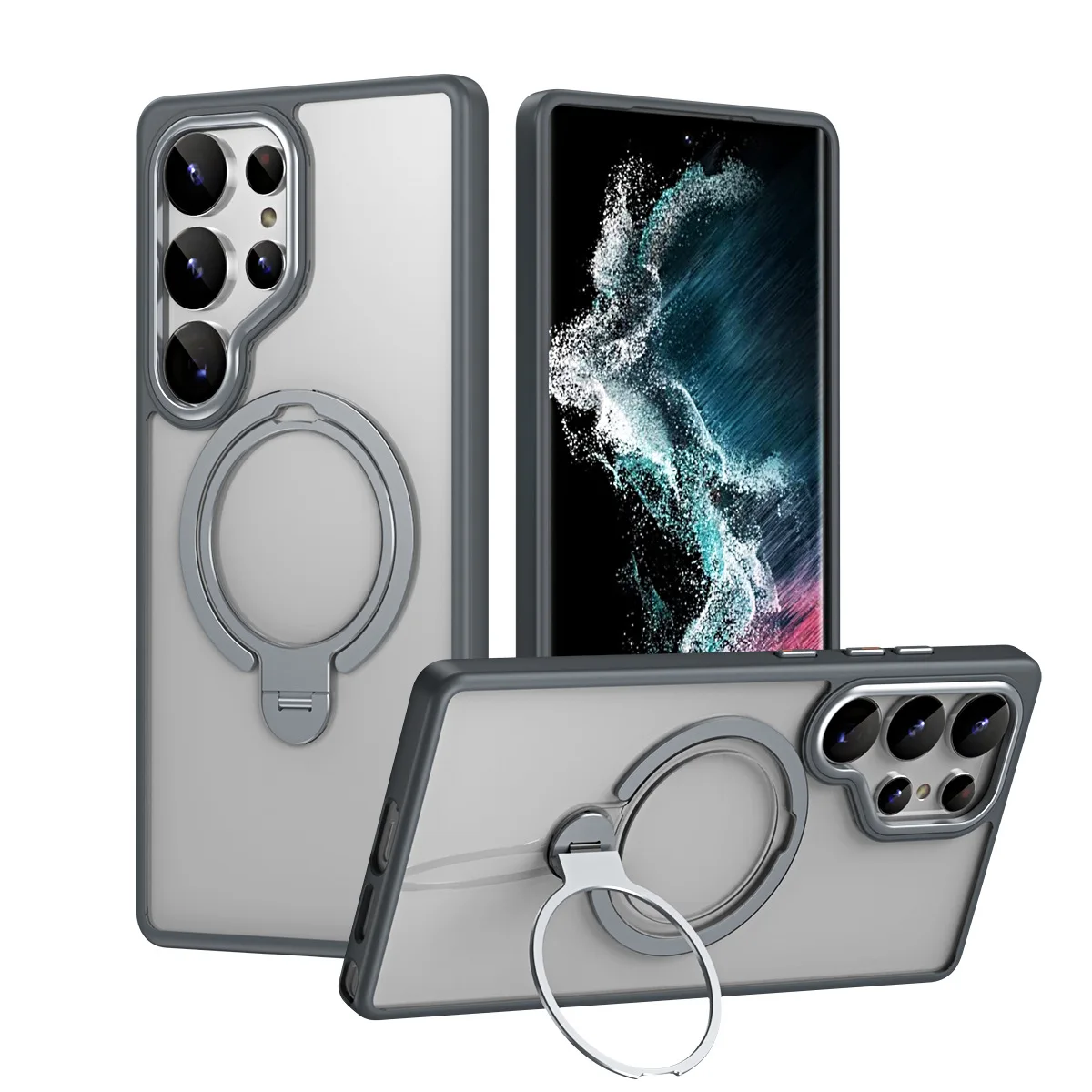 Double Magnetic Ring Bracket Case For Samsung Galaxy S25 Ultra S24+ Plus S23 Matte Cover 360 Degree Rotation Stand For Magsafe
Double Magnetic Ring Bracket Case For Samsung Galaxy S25 Ultra S24+ Plus S23 Matte Cover 360 Degree Rotation Stand For Magsafe