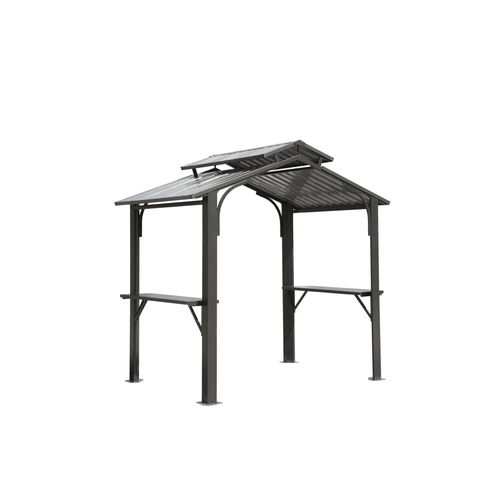 8x5FT Hardtop Grill Gazebo, Double Galvanized Steel Roof, Outdoor BBQ Canopy with 2 Side Shelves, Ceiling Hook, Patio Shelter
8x5FT Hardtop Grill Gazebo, Double Galvanized Steel Roof, Outdoor BBQ Canopy with 2 Side Shelves, Ceiling Hook, Patio Shelter
