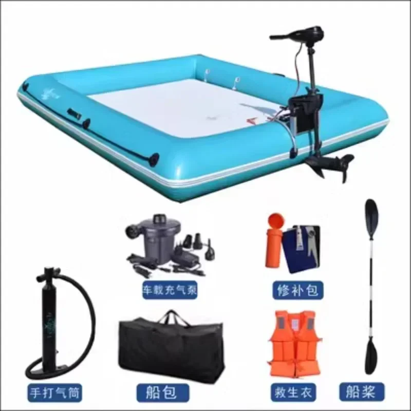 Water inflatable floating platform widened fishing boat, mobile fishing platform, Luya net flat boat, plus fence magic carpet
Water inflatable floating platform widened fishing boat, mobile fishing platform, Luya net flat boat, plus fence magic carpet