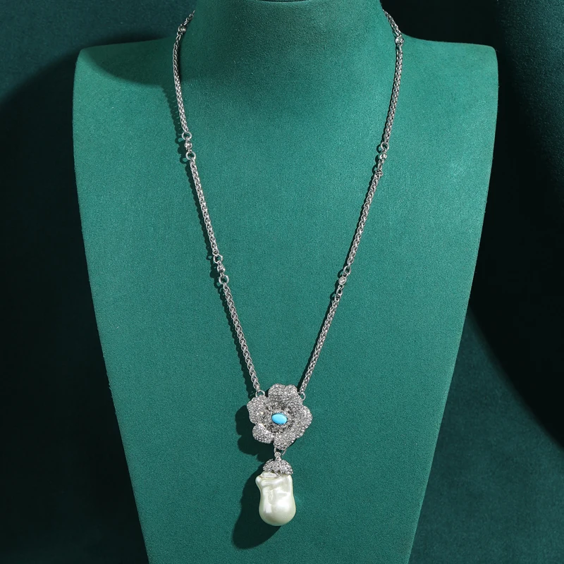 Baroque Vintage Silver Color Turquoise Flower Pendent Pearl Necklace Retro Style Elegant Women In 2026 Mother'S Day Accessories
Baroque Vintage Silver Color Turquoise Flower Pendent Pearl Necklace Retro Style Elegant Women In 2026 Mother'S Day Accessories