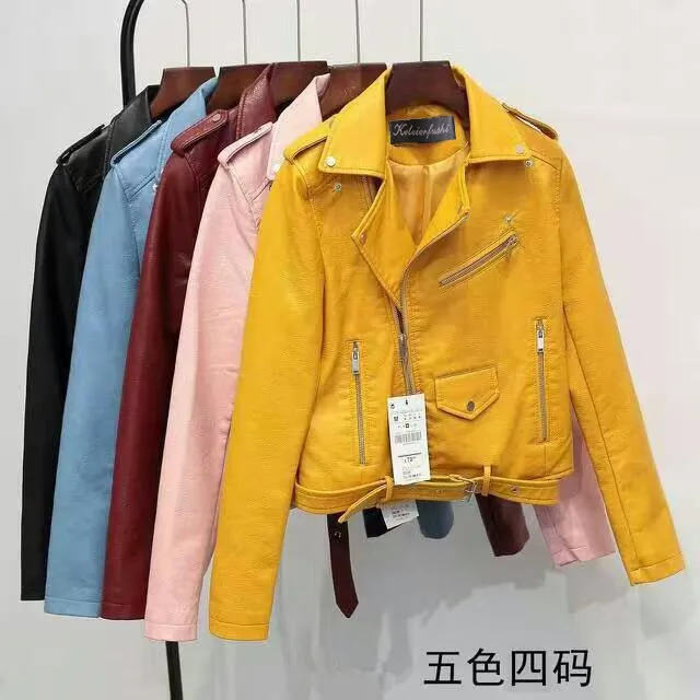 2026 New Slim Leather Jacket Women's Short Coat Motorcycle Suit Women Clothing
2026 New Slim Leather Jacket Women's Short Coat Motorcycle Suit Women Clothing