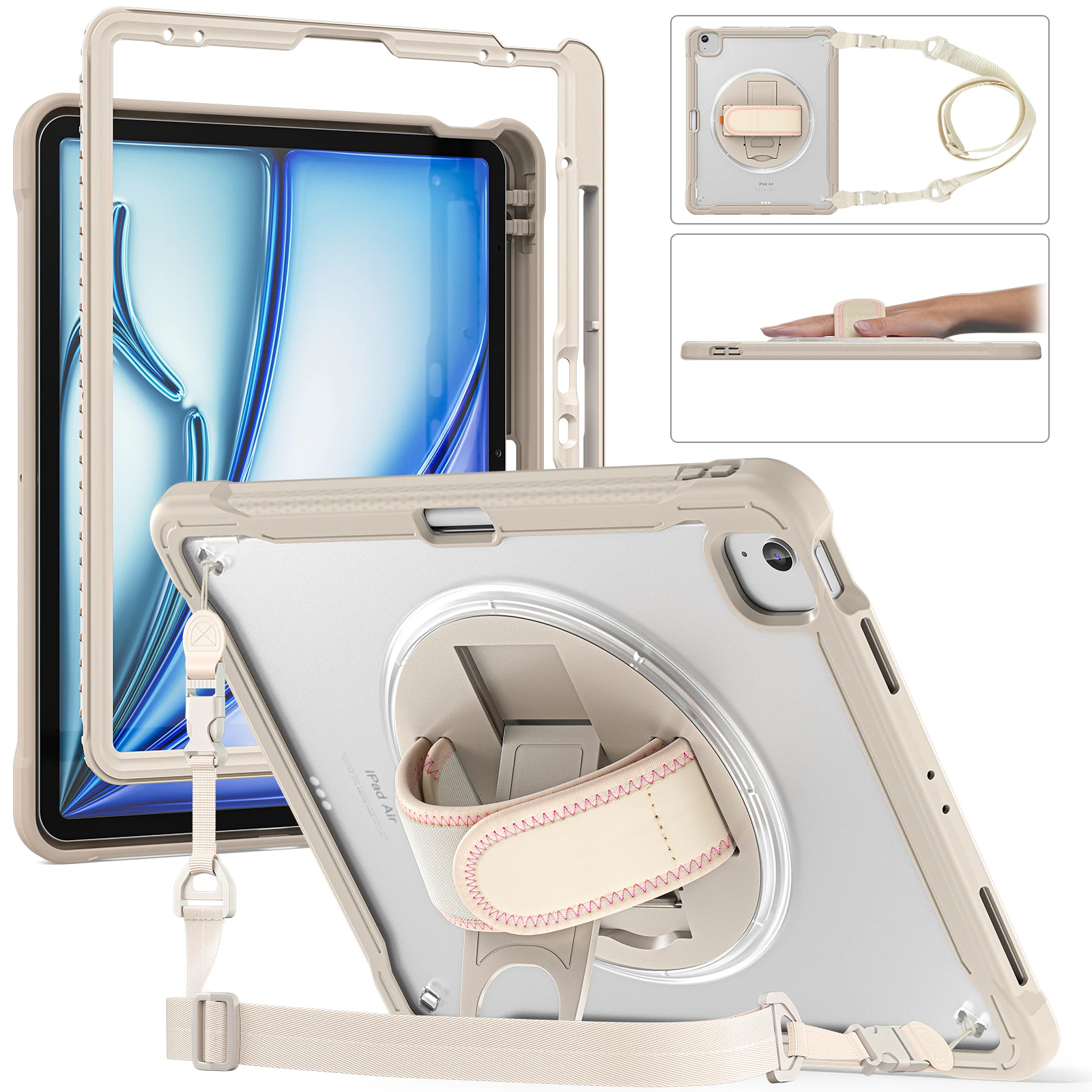 Противоударный чехол-подставка для iPad Pro 13 Air 13 2024 Pro 12,9 дюйма 2018 2020 2021 2022 ПК + ремешок из ТПУ с плечом
Противоударный чехол-подставка для iPad Pro 13 Air 13 2024 Pro 12,9 дюйма 2018 2020 2021 2022 ПК + ремешок из ТПУ с плечом