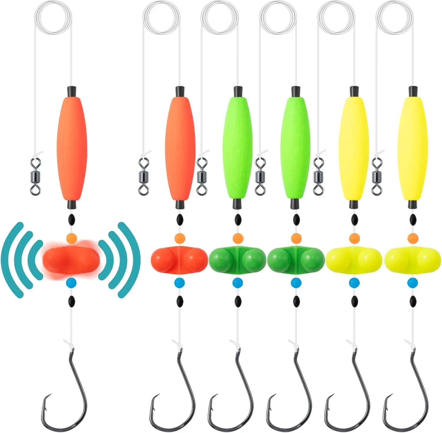 Pre-tied Catfish Rigs with 5/0 6/0 Circle Hooks for Peg Floats, EVA Foam Floats, Versatile Santee Rig for Big Catfish
Pre-tied Catfish Rigs with 5/0 6/0 Circle Hooks for Peg Floats, EVA Foam Floats, Versatile Santee Rig for Big Catfish