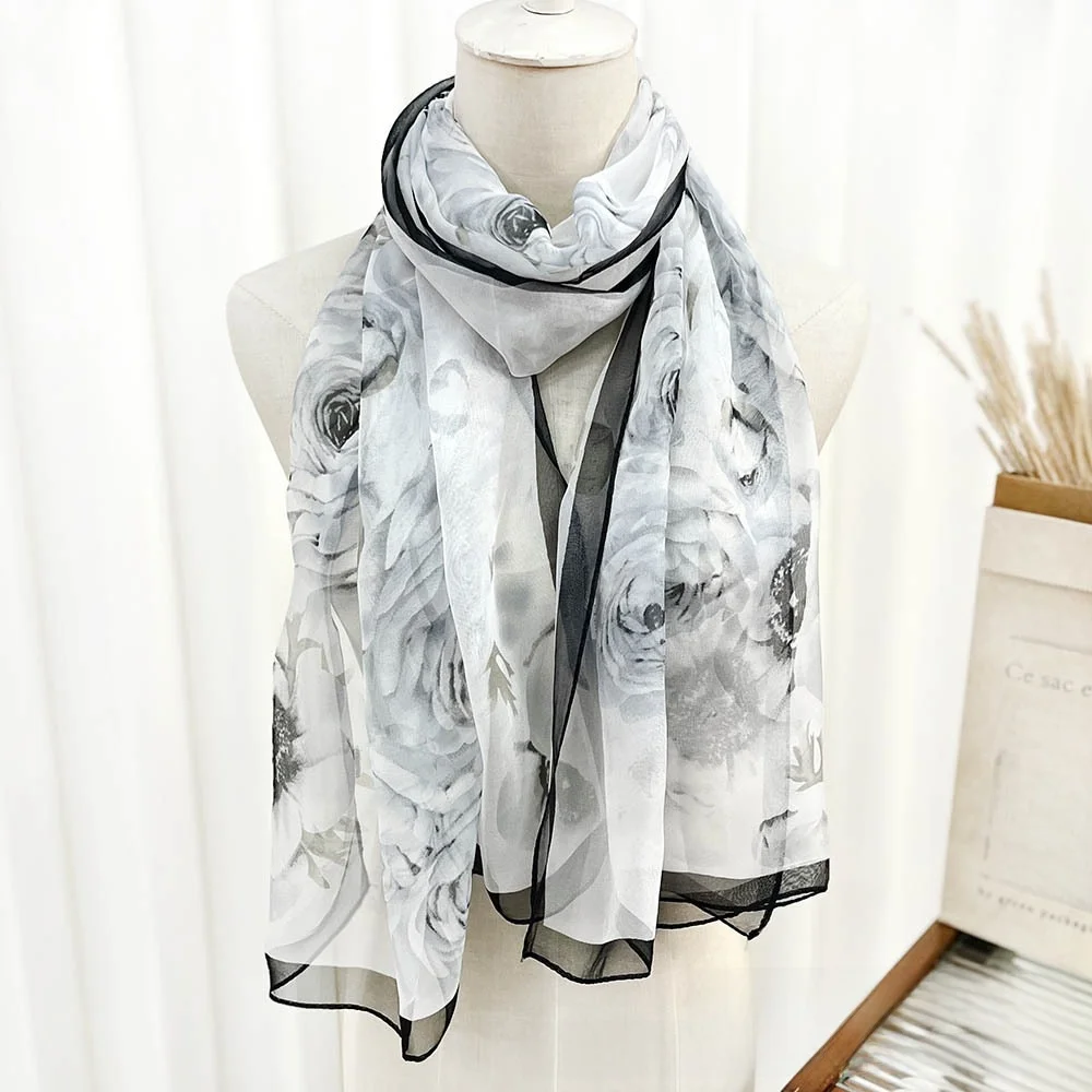 Hot Sale Flower Print Long Chiffon Scarf Thin Soft Sun Protection Shawl Wrap Breathable Lightweight Beach Scarves for Hijab Use
Hot Sale Flower Print Long Chiffon Scarf Thin Soft Sun Protection Shawl Wrap Breathable Lightweight Beach Scarves for Hijab Use