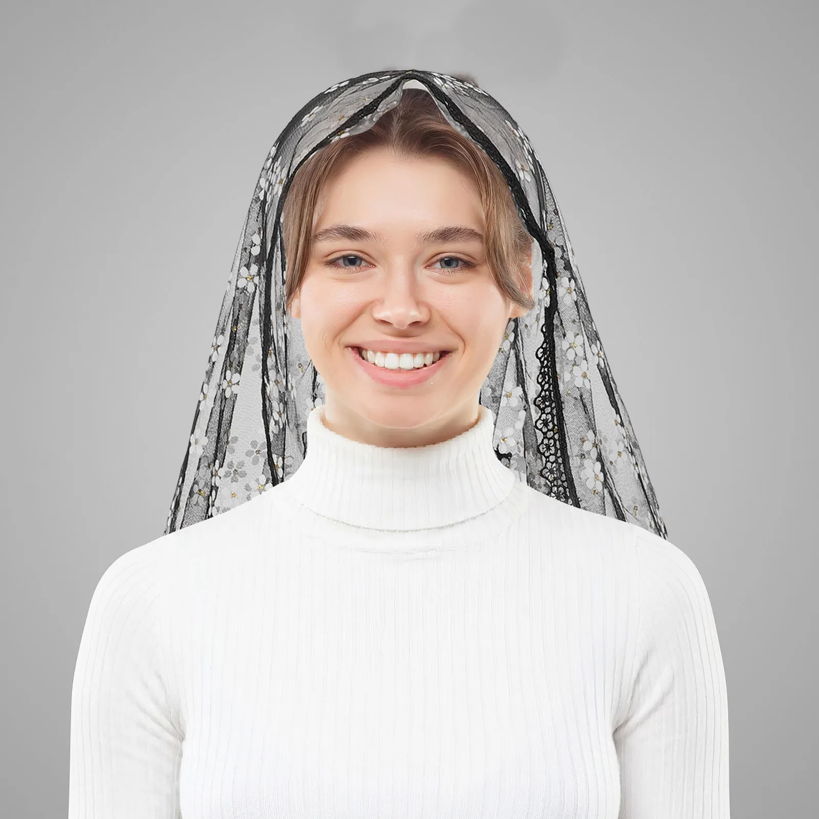 Изысканный католический кружевной треугольный платок с цветочным узором и кисточками, дышащий, ажурный, универсальный, для молитв и особых случаев
Изысканный католический кружевной треугольный платок с цветочным узором и кисточками, дышащий, ажурный, универсальный, для молитв и особых случаев