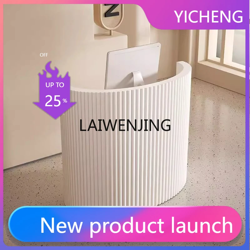 LYY cashier counter, simple modern store, small curved reception desk
LYY cashier counter, simple modern store, small curved reception desk