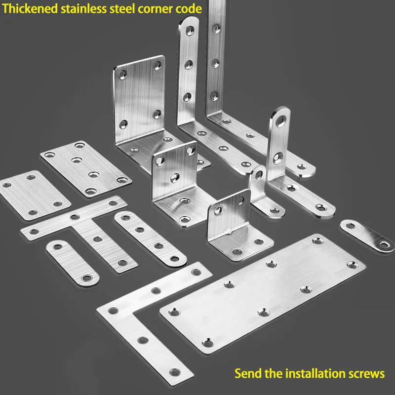 Stainless Steel L-shaped Corner Code with Screws 90 Degree Right Angle Stand Supporting Furniture Hardware
Stainless Steel L-shaped Corner Code with Screws 90 Degree Right Angle Stand Supporting Furniture Hardware