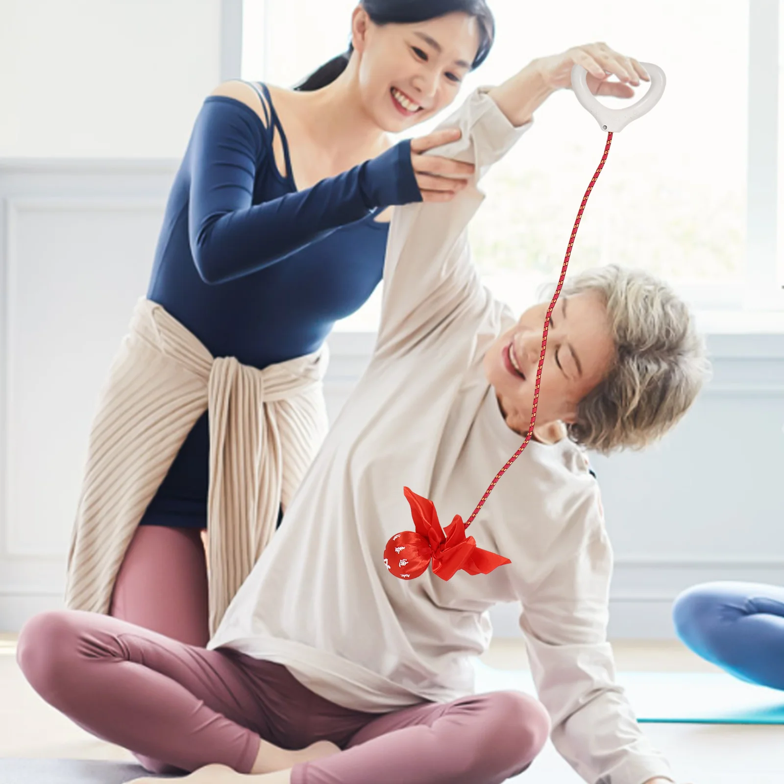 Small Fitness Exercise Ball Portable Elastic Rope Ball for Muscle Toning Yoga Pilates Workout Accessory
Small Fitness Exercise Ball Portable Elastic Rope Ball for Muscle Toning Yoga Pilates Workout Accessory