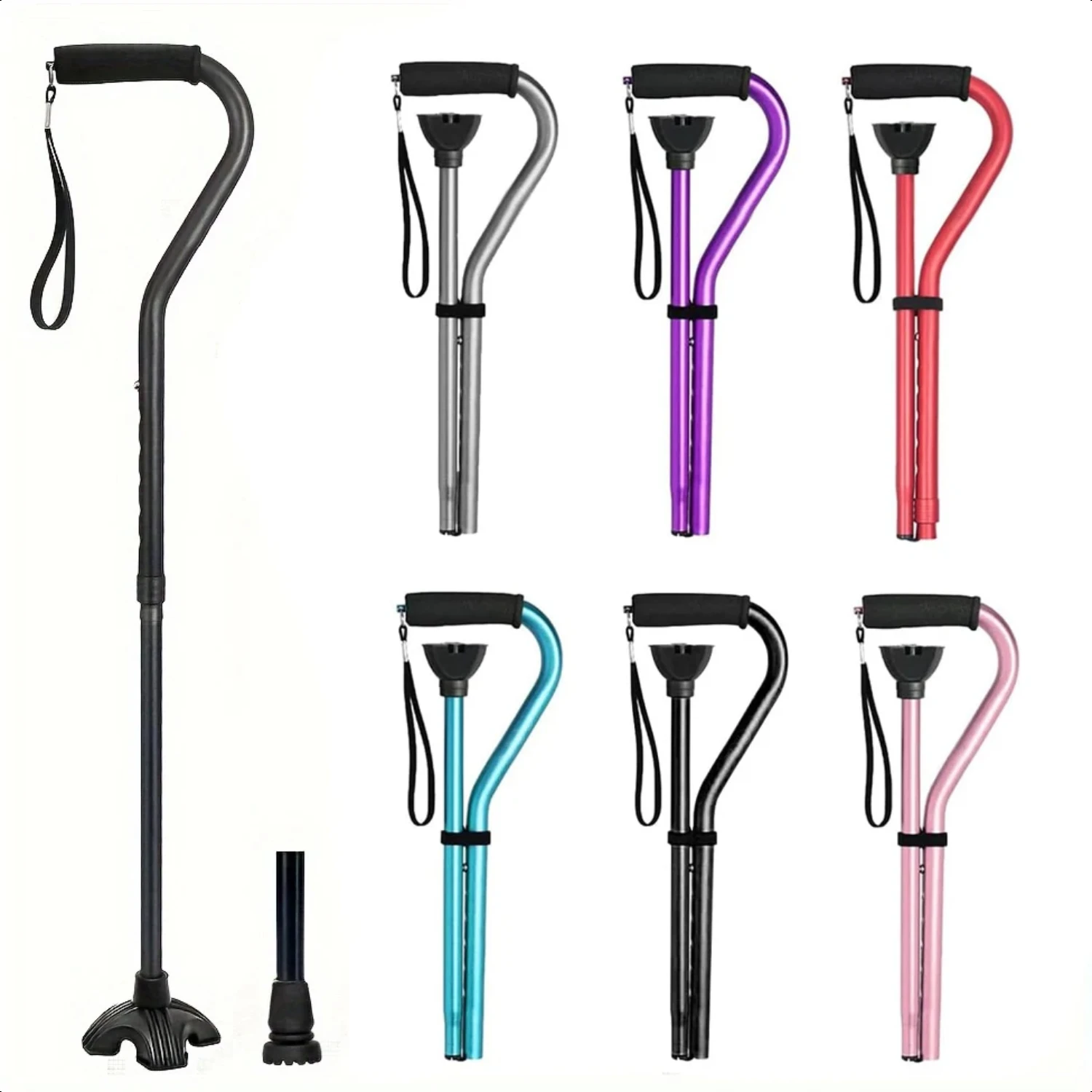 Walking Cane Men&Women Adjustable Cane Offset Cushioned Handle Portable Lightweight Sturdy Mobility Walker Aid Seniors
Walking Cane Men&Women Adjustable Cane Offset Cushioned Handle Portable Lightweight Sturdy Mobility Walker Aid Seniors