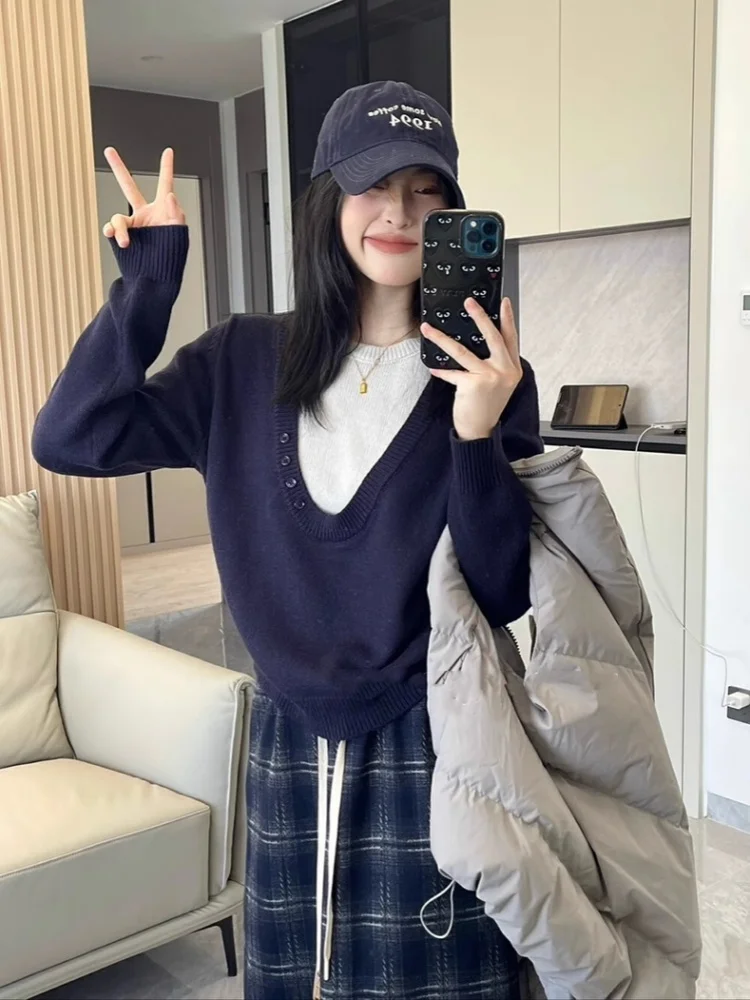 Женский базовый трикотаж с круглым вырезом, пуловер, свитер из 100% мериносовой шерсти, топ с длинными рукавами на осень-зиму, женская одежда
Женский базовый трикотаж с круглым вырезом, пуловер, свитер из 100% мериносовой шерсти, топ с длинными рукавами на осень-зиму, женская одежда