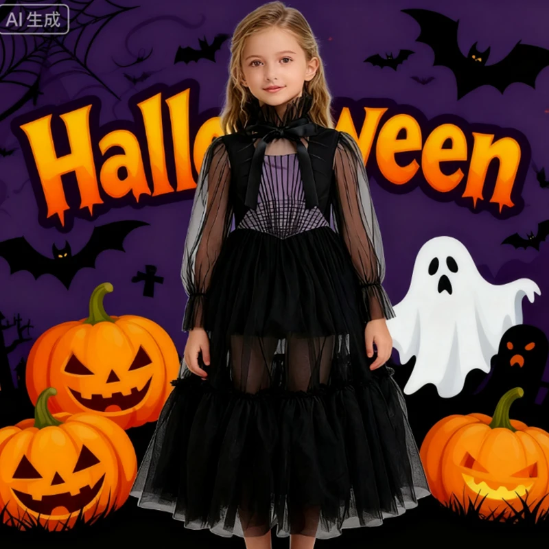 Halloween Costume Girl New Movie Black Family Role Play Tulle Princess Dress Kids Wed. Vestidos For Kids Carnival Easter Costume
Halloween Costume Girl New Movie Black Family Role Play Tulle Princess Dress Kids Wed. Vestidos For Kids Carnival Easter Costume