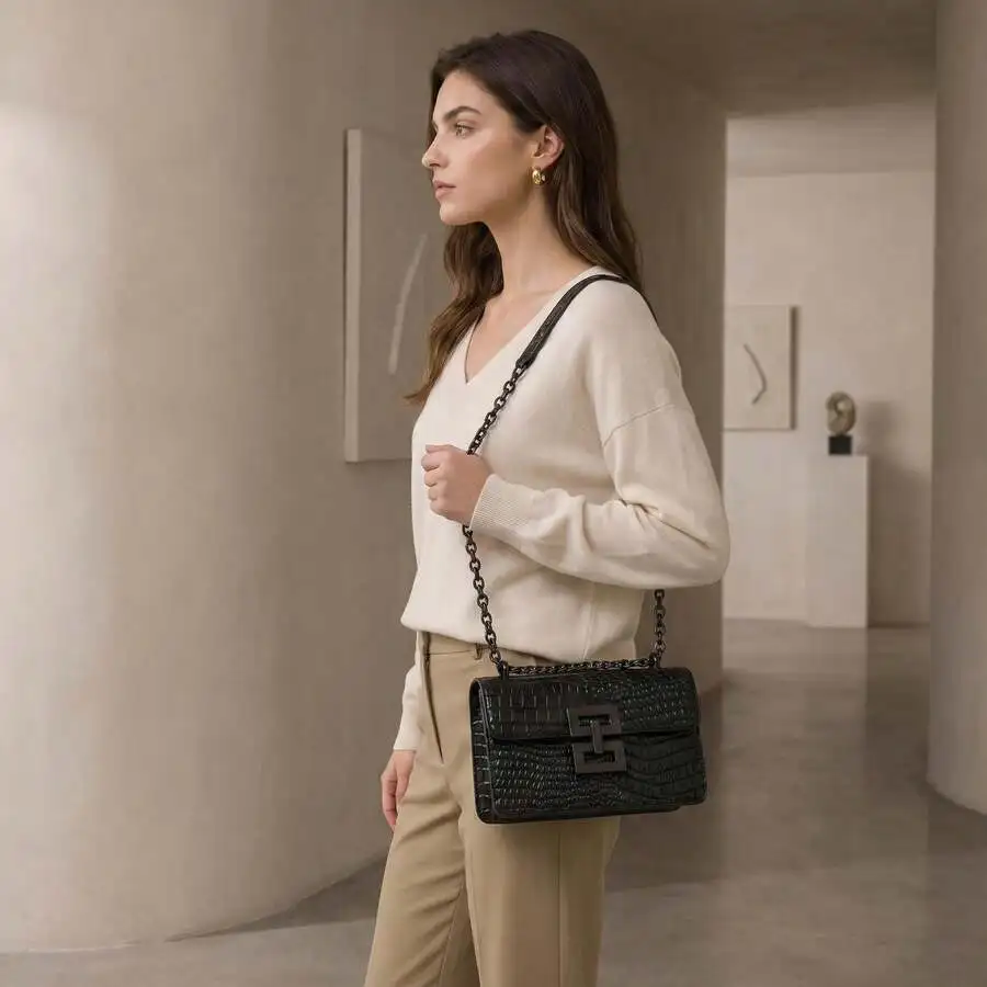 A Mini Fashion Women's Retro Shoulder Bag, Metal Chain Lightweight Crossbody Bag PU, Casual Lock Square Bag, Alligator Bag, Young Girl Shopping Bag, Suitable For Women's Daily Commute
A Mini Fashion Women's Retro Shoulder Bag, Metal Chain Lightweight Crossbody Bag PU, Casual Lock Square Bag, Alligator Bag, Young Girl Shopping Bag, Suitable For Women's Daily Commute