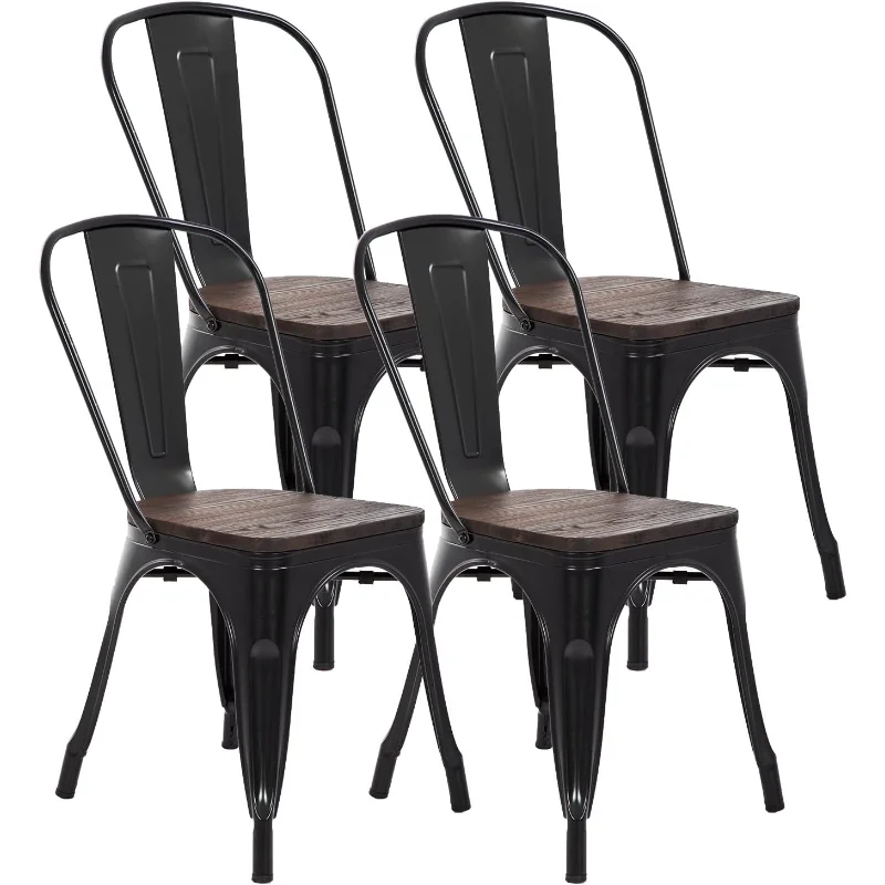 Metal Dining Chairs Set of 4 Patio Chairs 18 Inch Kitchen Chair Stackable Chair with Wooden Seat for Indoor Outdoor Seat Hei
Metal Dining Chairs Set of 4 Patio Chairs 18 Inch Kitchen Chair Stackable Chair with Wooden Seat for Indoor Outdoor Seat Hei