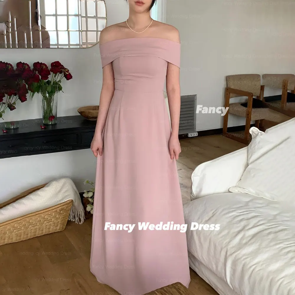 Fancy Simple Pink Elastic Satin Wedding Dress Korea Photo Shoot A Line Off Shoulder Evening Dresses Back Corset Customized
Fancy Simple Pink Elastic Satin Wedding Dress Korea Photo Shoot A Line Off Shoulder Evening Dresses Back Corset Customized