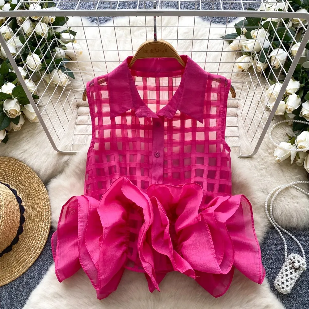 Vintage Bandage Lace sleeveless Blouse Slim Elegant Korean Fashion Sexy Spring Summer Women Shirt Femme Blusa
Vintage Bandage Lace sleeveless Blouse Slim Elegant Korean Fashion Sexy Spring Summer Women Shirt Femme Blusa