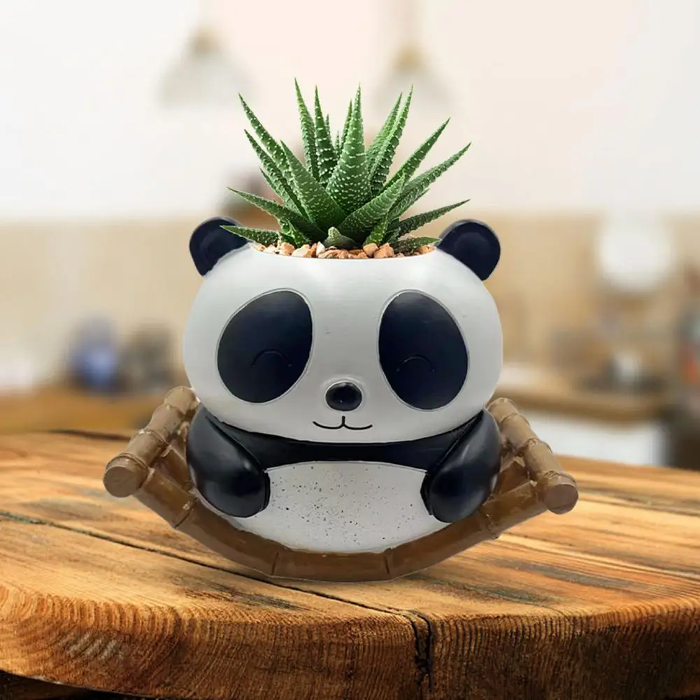 Indoor Flower Pot Adorable Swing Panda Planter Pot for Indoor Outdoor Plants Resin Figurine Flowerpot with Drainage Hole Home
Indoor Flower Pot Adorable Swing Panda Planter Pot for Indoor Outdoor Plants Resin Figurine Flowerpot with Drainage Hole Home