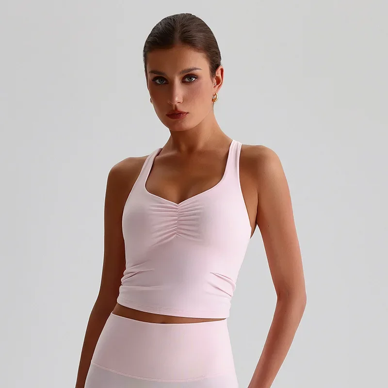 Solid Color Sports Tank Top Women Fitness Bra TightsCross Back Gym Clothe Underwear Yoga Vest High impact shockproof Chest Pad
Solid Color Sports Tank Top Women Fitness Bra TightsCross Back Gym Clothe Underwear Yoga Vest High impact shockproof Chest Pad