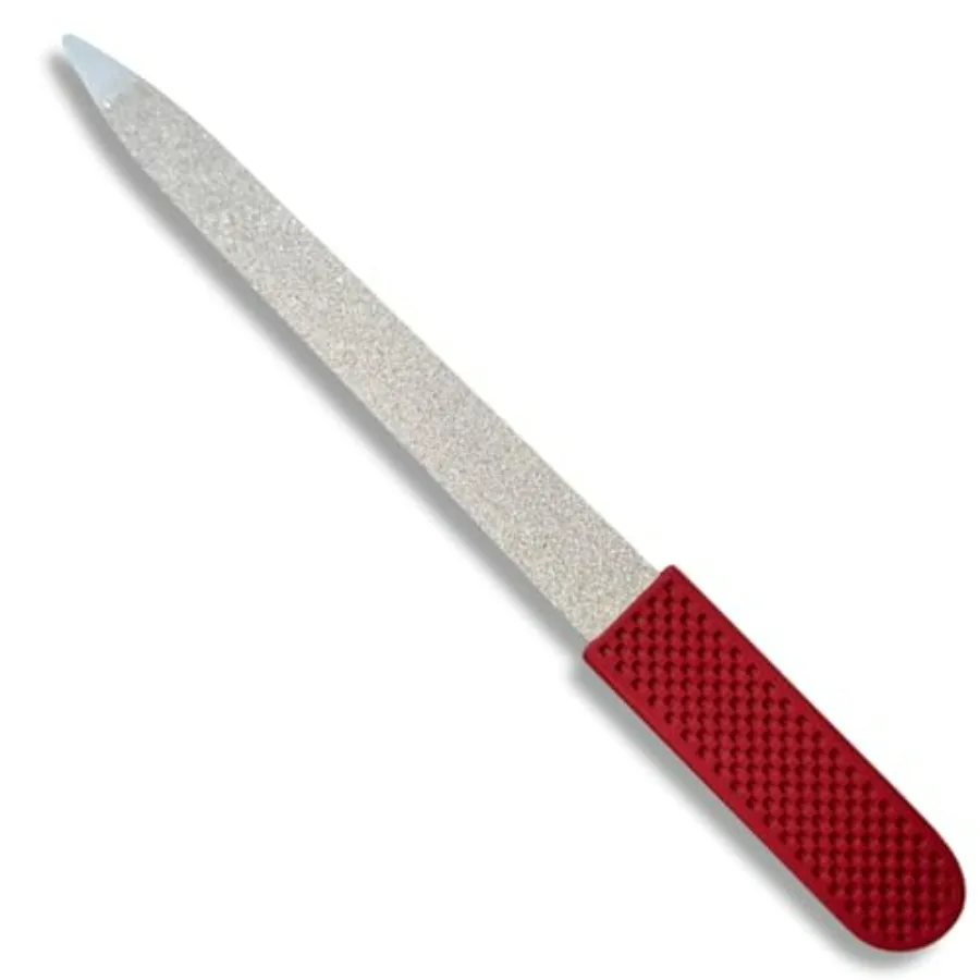 Professional Ruby Red Sapphire Nail File Fine and Coarse, 5" Stainless Steel, Double-Sided Metal File, Ergonomic Non-Slip Handl
Professional Ruby Red Sapphire Nail File Fine and Coarse, 5" Stainless Steel, Double-Sided Metal File, Ergonomic Non-Slip Handl