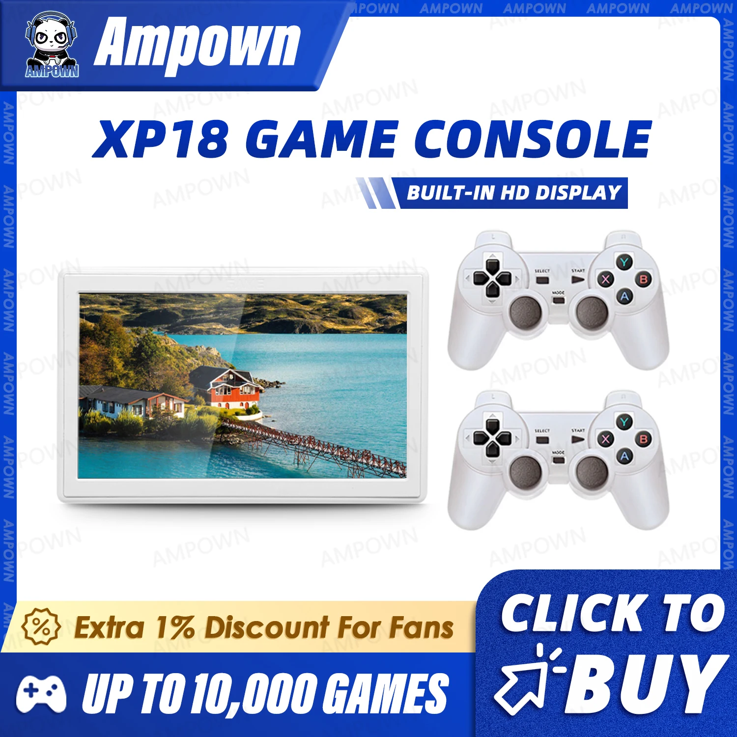 AMPOWN XP18 ТВ игровая консоль Выход HDMI 7-дюймовый экран Аккумулятор 4000 мАч Портативная видеоконсоль Беспроводной контроллер Поддержка симулятора
AMPOWN XP18 ТВ игровая консоль Выход HDMI 7-дюймовый экран Аккумулятор 4000 мАч Портативная видеоконсоль Беспроводной контроллер Поддержка симулятора