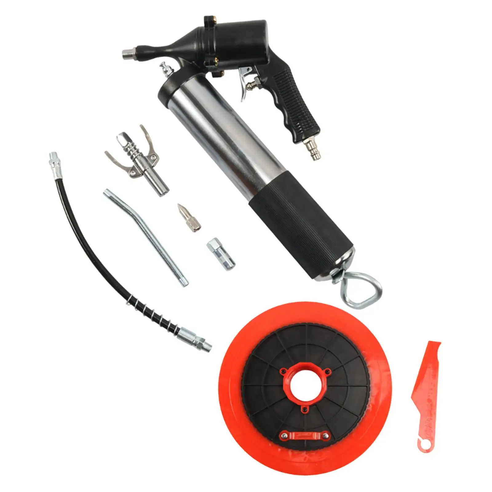 Greases Tool Leakproof Hand Lever Metal Handheld Professional with Flex Hose for
Greases Tool Leakproof Hand Lever Metal Handheld Professional with Flex Hose for