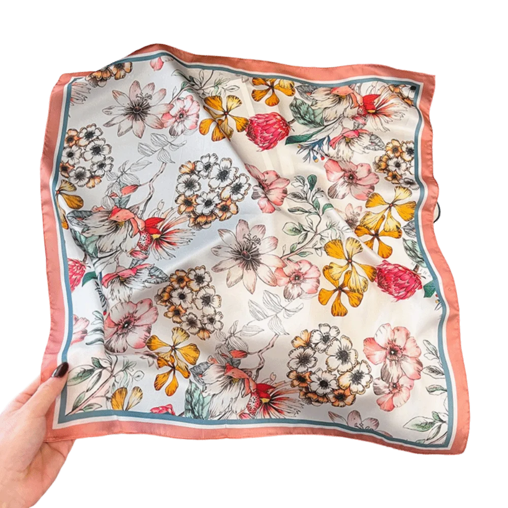 Fashion Floral Print Square Silk Scarf Soft Luxury Bandana Scarf Elegant Polyester Neckerchief Scarf Summer
Fashion Floral Print Square Silk Scarf Soft Luxury Bandana Scarf Elegant Polyester Neckerchief Scarf Summer