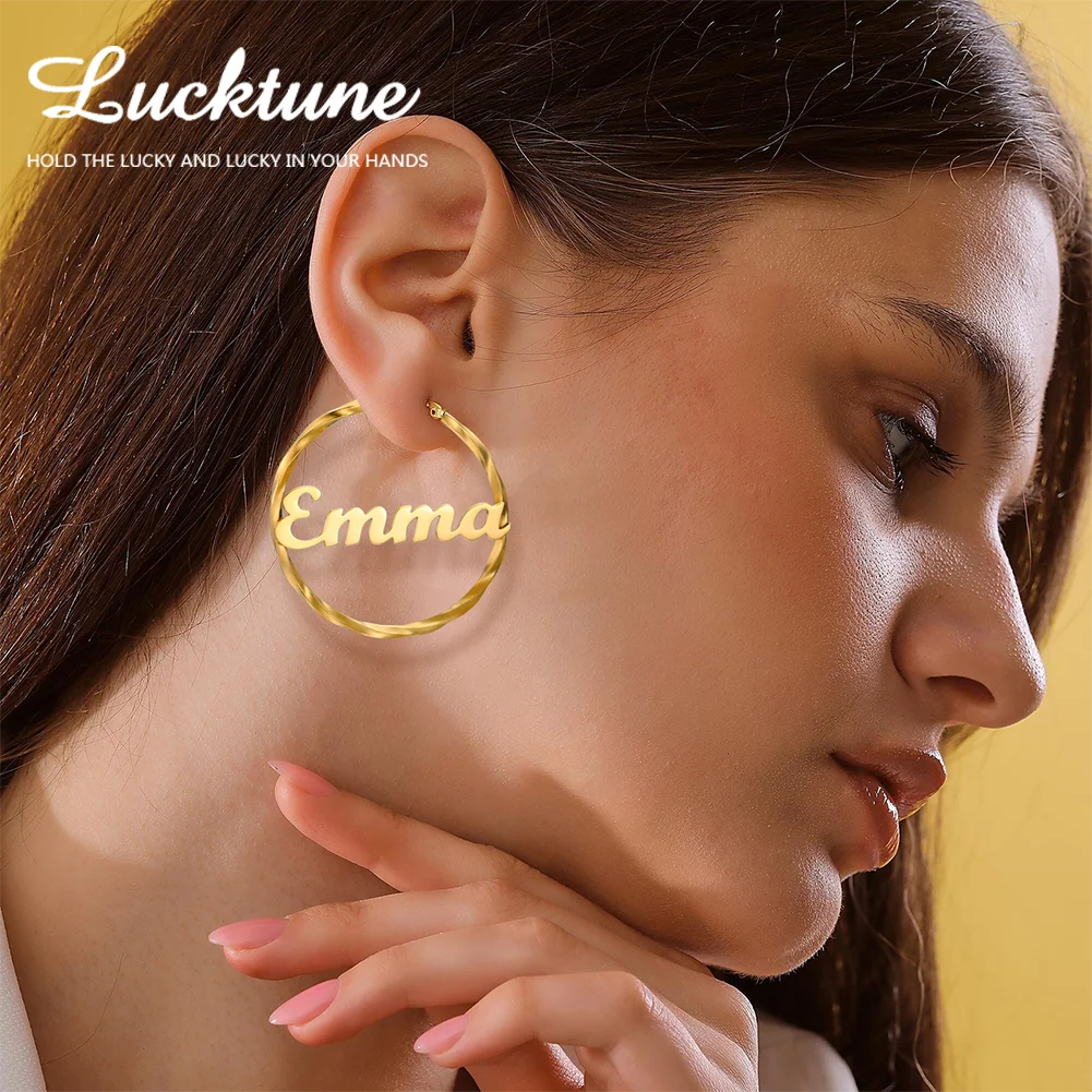 Lucktune серьги с индивидуальным именем из нержавеющей стали, женские серьги с персонализированной табличкой с буквами, ювелирные изделия золотого цвета, подарок на годовщину
Lucktune серьги с индивидуальным именем из нержавеющей стали, женские серьги с персонализированной табличкой с буквами, ювелирные изделия золотого цвета, подарок на годовщину