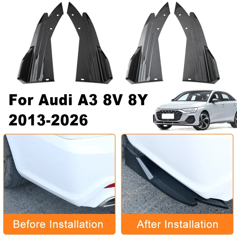 Car Rear Bumper Spoiler Lip Diffuser Side Skirt Splitter Wrap Angle Anti-Crash Protection For Audi A3 8V 8Y 2013-2026 2014 2015
Car Rear Bumper Spoiler Lip Diffuser Side Skirt Splitter Wrap Angle Anti-Crash Protection For Audi A3 8V 8Y 2013-2026 2014 2015