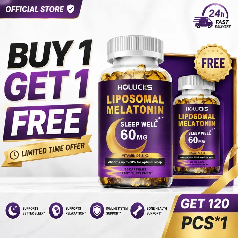 BOGO Free Liposomal Melatonin Capsules with, D3 & K2, Fast Deep Sleep Support, Non-Habit Forming & All-Night Rest
BOGO Free Liposomal Melatonin Capsules with, D3 & K2, Fast Deep Sleep Support, Non-Habit Forming & All-Night Rest
