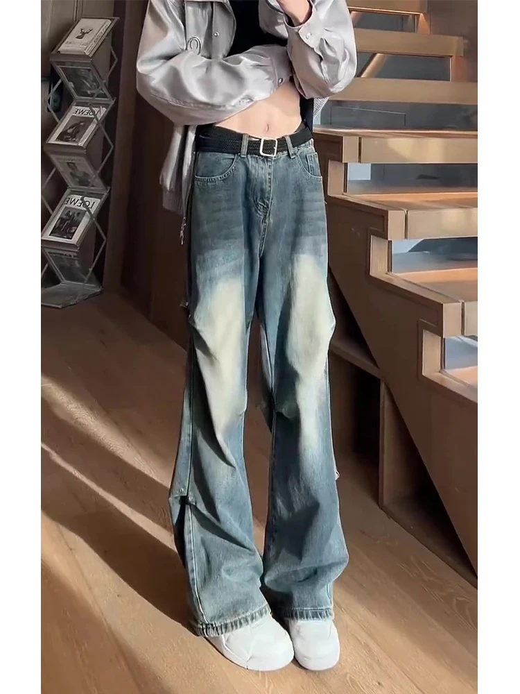 Retro Blue Pleated Flared Straight Leg Men's Jeans Winter American Cool High Waist Rivet Pants Leg Lengthening Effect
Retro Blue Pleated Flared Straight Leg Men's Jeans Winter American Cool High Waist Rivet Pants Leg Lengthening Effect