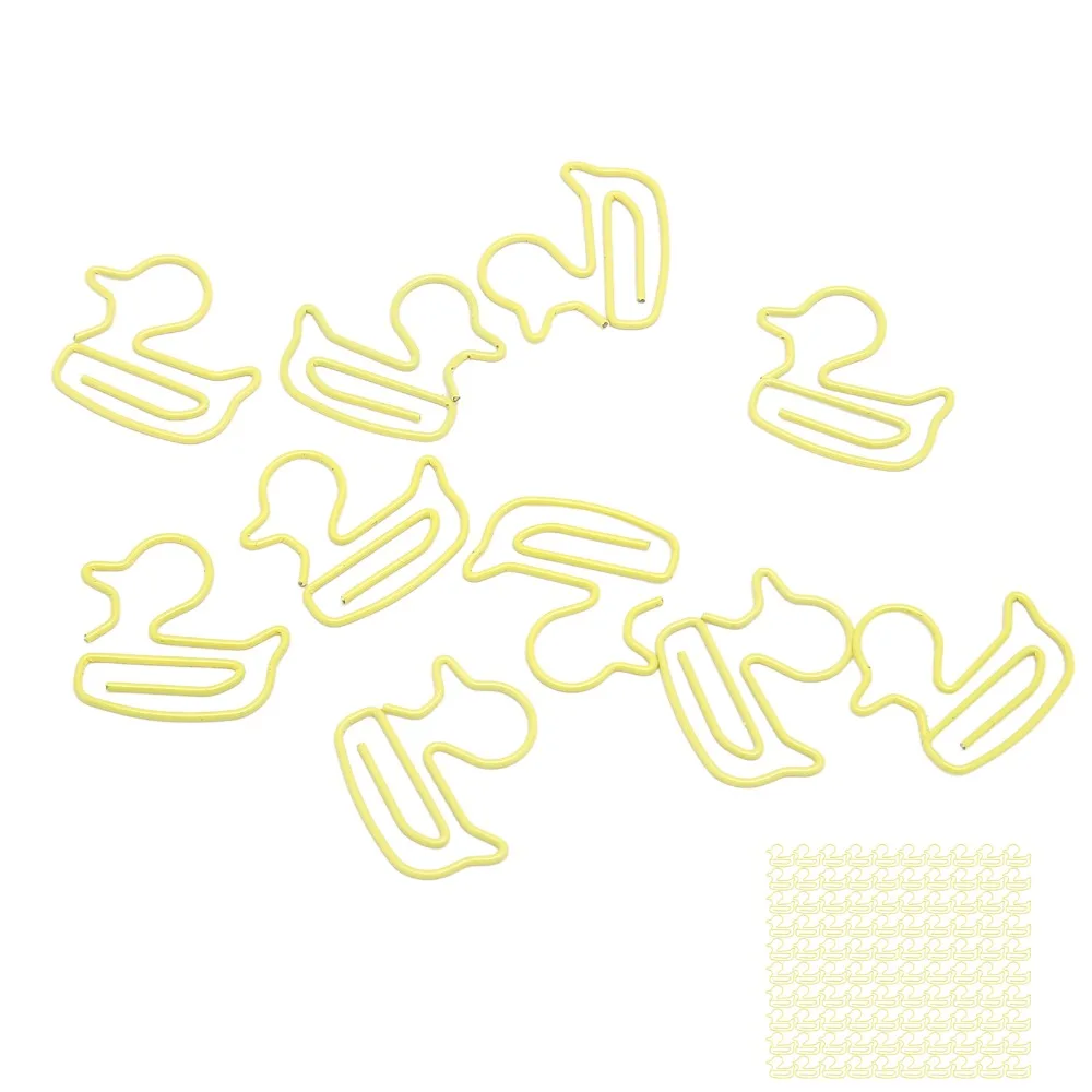 100Pcs Duck Shaped Paper Clips Yellow 23*22mm Cute Paper Clips Plastic-coated Metal Portable Mini Paper Clips
100Pcs Duck Shaped Paper Clips Yellow 23*22mm Cute Paper Clips Plastic-coated Metal Portable Mini Paper Clips