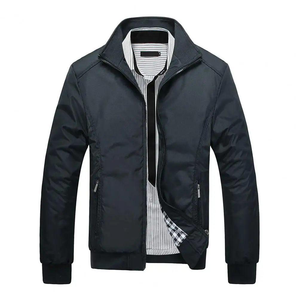 Men Autumn Winter Jacket Stand Collar Long Sleeves Pockets Zipper Closure Jacket Coat Male Business Casual Outerwear
Men Autumn Winter Jacket Stand Collar Long Sleeves Pockets Zipper Closure Jacket Coat Male Business Casual Outerwear