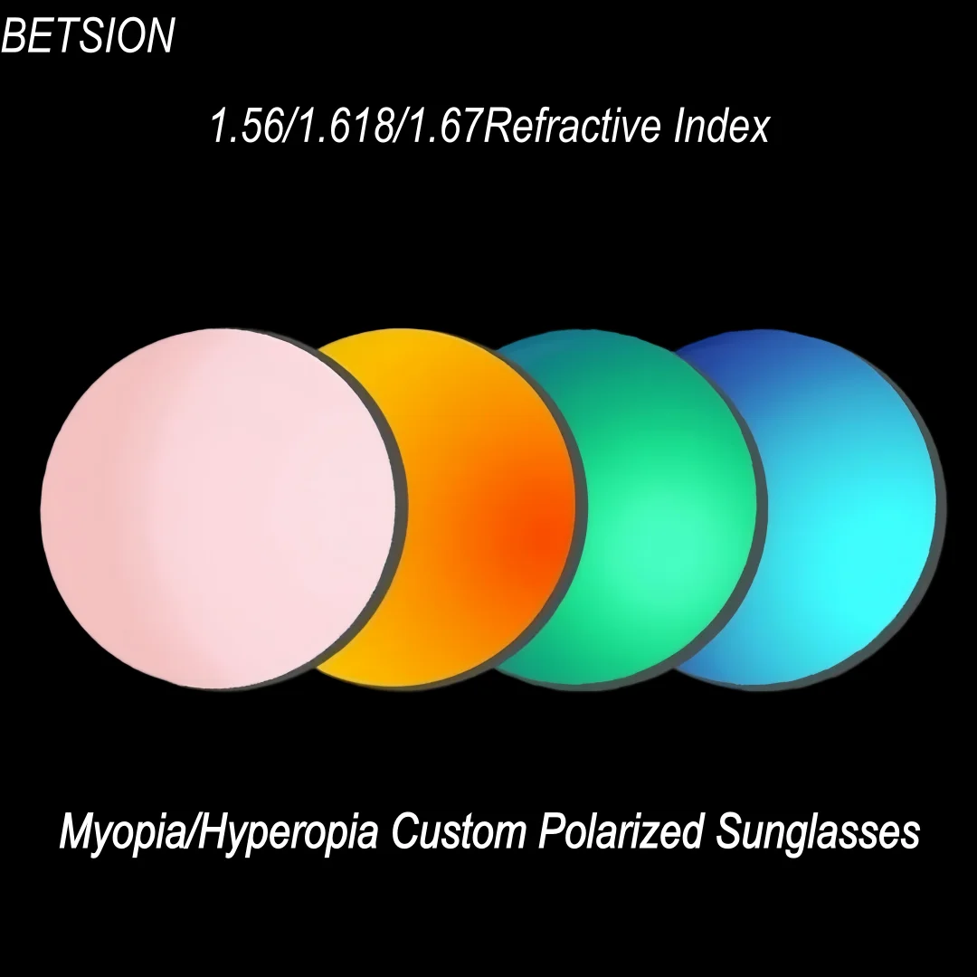 BETSION Customized 1.56 1.61 1.67 Polarized SUNGLASSESN Optical CR-39 Resin Aspheric Glasses Lenses Myopia Sunglasses
BETSION Customized 1.56 1.61 1.67 Polarized SUNGLASSESN Optical CR-39 Resin Aspheric Glasses Lenses Myopia Sunglasses