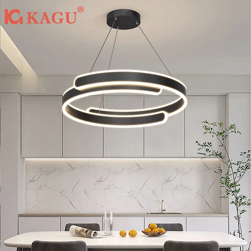 KAGU Black White Led Pendant Lights Living Bedroom Dining Room Ring Chandelier Home Indoor Decor Lighting Bedroom Study Lamp
KAGU Black White Led Pendant Lights Living Bedroom Dining Room Ring Chandelier Home Indoor Decor Lighting Bedroom Study Lamp