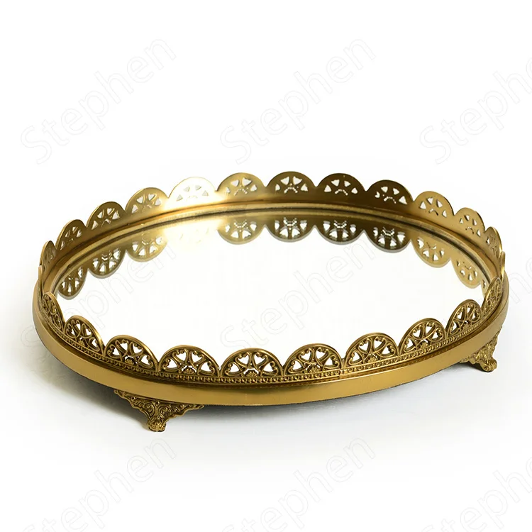 European Pure Copper Mirror Trays Decorative American Classic Large Luxurious Openwork Gold Coffee Table Tray Home Decoration
European Pure Copper Mirror Trays Decorative American Classic Large Luxurious Openwork Gold Coffee Table Tray Home Decoration