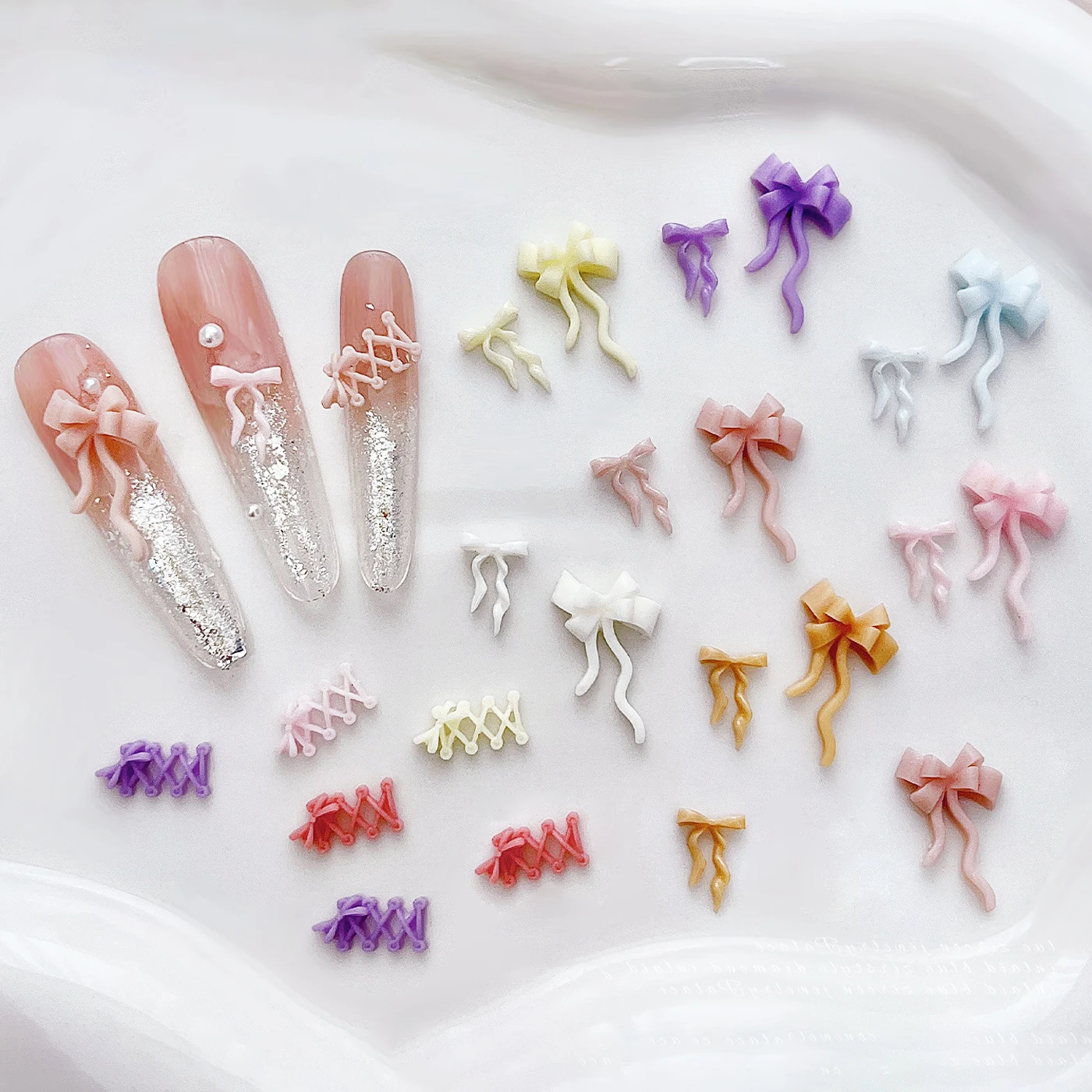 Cute Resin Soft Carved Ribbon Bowknot Ballet Strap Skirt Edge Delicate Bow Tie Nails Art Decorations Manicure Tools Accessories 
Cute Resin Soft Carved Ribbon Bowknot Ballet Strap Skirt Edge Delicate Bow Tie Nails Art Decorations Manicure Tools Accessories