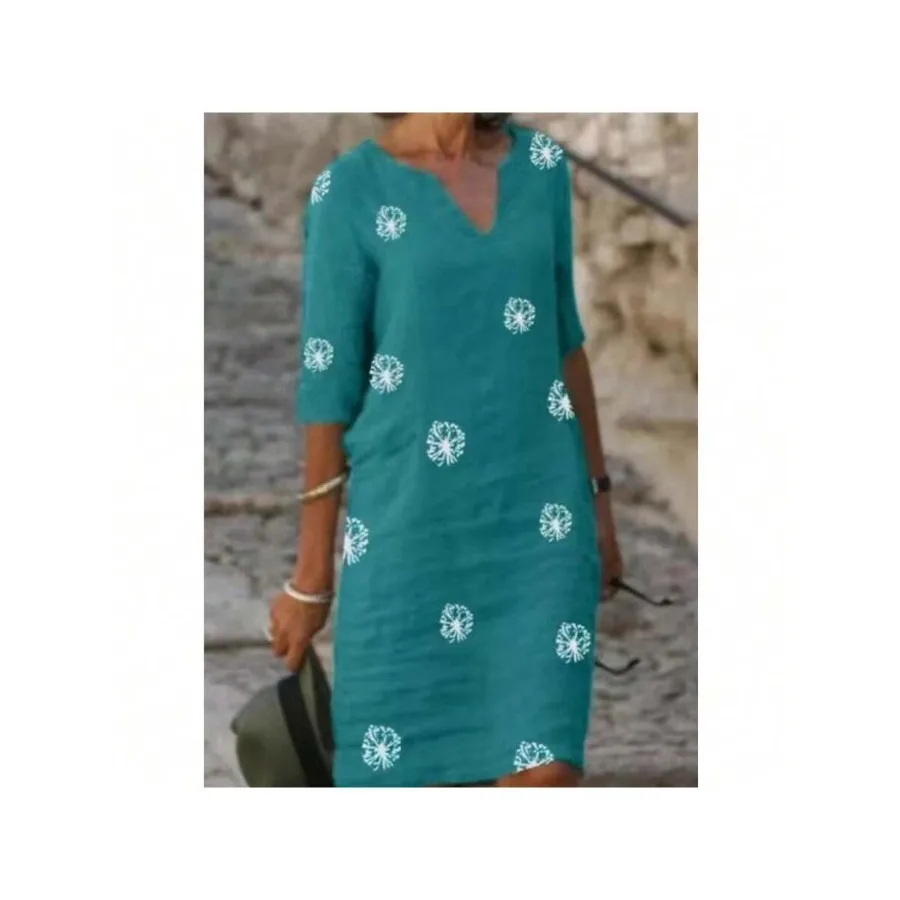 【New style】WISH Printed V-Neck Wide Abstract Retro Artistic Round Neck Five-Sleeve Plus Size Dress Women's Long Sleeve
【New style】WISH Printed V-Neck Wide Abstract Retro Artistic Round Neck Five-Sleeve Plus Size Dress Women's Long Sleeve