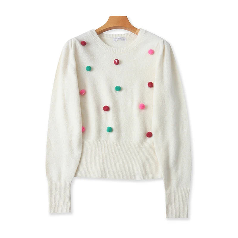 Long Sve round Ne Knitted Sweater Women's Base Layer Top Loose Fit Faionable Spring Autumn New Sle Warm Ball Sweater
Long Sve round Ne Knitted Sweater Women's Base Layer Top Loose Fit Faionable Spring Autumn New Sle Warm Ball Sweater