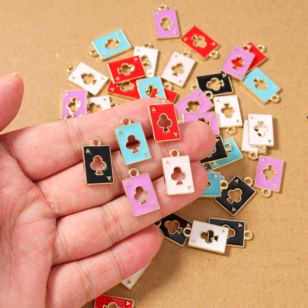 10pcs Fashion Enamel Poker Pendant Charms for Jewelry Making Necklace Earrings Bracelet DIY Handmade Accessories Supplies
10pcs Fashion Enamel Poker Pendant Charms for Jewelry Making Necklace Earrings Bracelet DIY Handmade Accessories Supplies