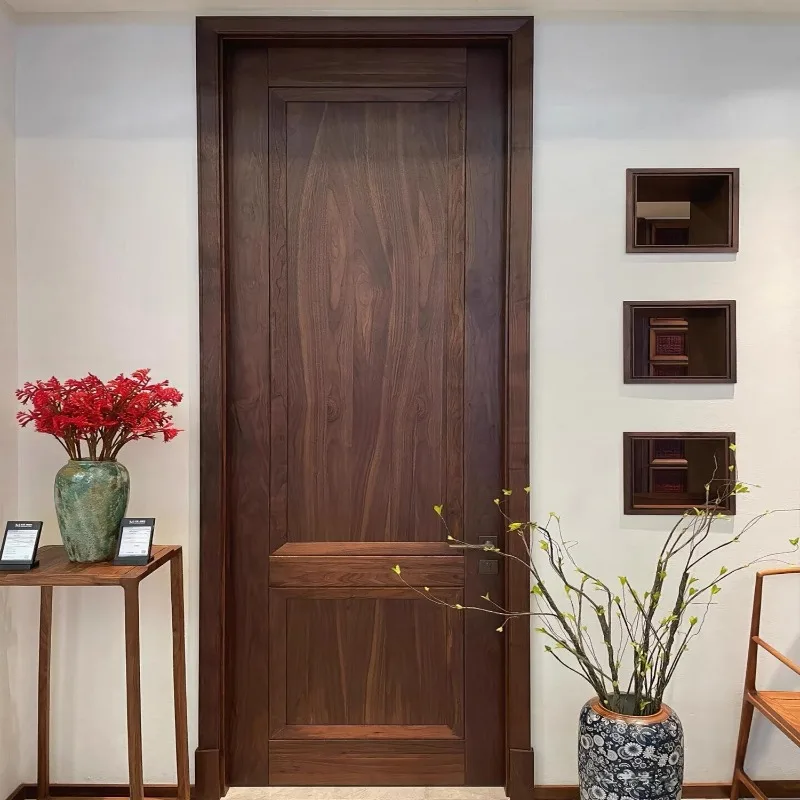 North American black walnut solid wood door, pure original wood door, bedroom indoor room door
North American black walnut solid wood door, pure original wood door, bedroom indoor room door