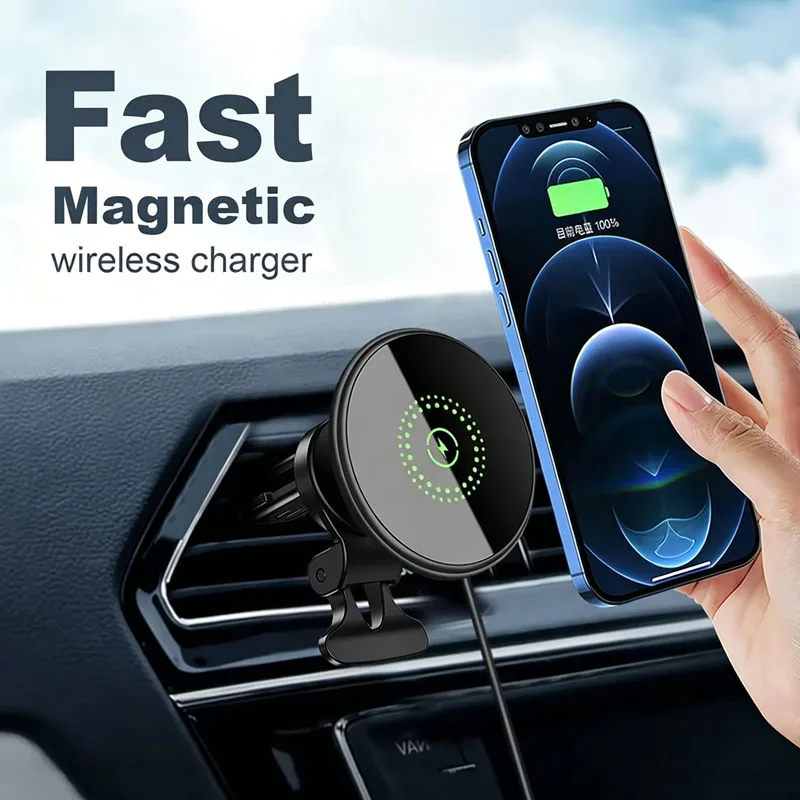 Magnetic Wireless Car Charger Mount 30W Fast Charging Air Vent Phone Holder Stand for Magsafe iPhone 17 16 15 14 13 12 Pro Max
Magnetic Wireless Car Charger Mount 30W Fast Charging Air Vent Phone Holder Stand for Magsafe iPhone 17 16 15 14 13 12 Pro Max