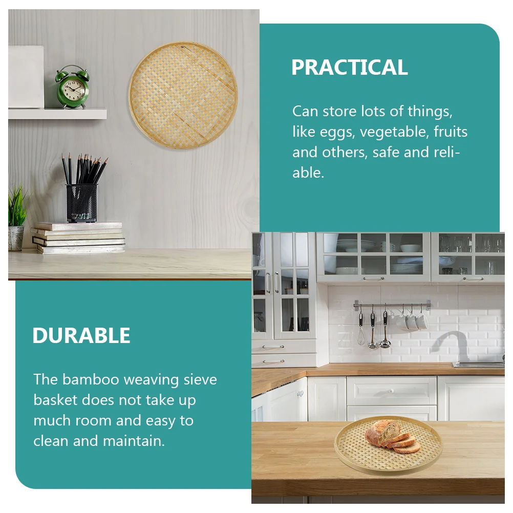 3pcs Bamboo Woven Low Basket Storage Organizer Kitchen Sieve Strainer Colander For Home Fruit Snack Bread
3pcs Bamboo Woven Low Basket Storage Organizer Kitchen Sieve Strainer Colander For Home Fruit Snack Bread