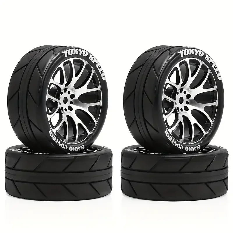 1/10 RC Racing Wheels & Tires Set - 12mm Hex Metal Rims for Tamiya TT01/TT02/XV01, HSP, HPI, Kyosho - On-Road Car Upgrade
1/10 RC Racing Wheels & Tires Set - 12mm Hex Metal Rims for Tamiya TT01/TT02/XV01, HSP, HPI, Kyosho - On-Road Car Upgrade