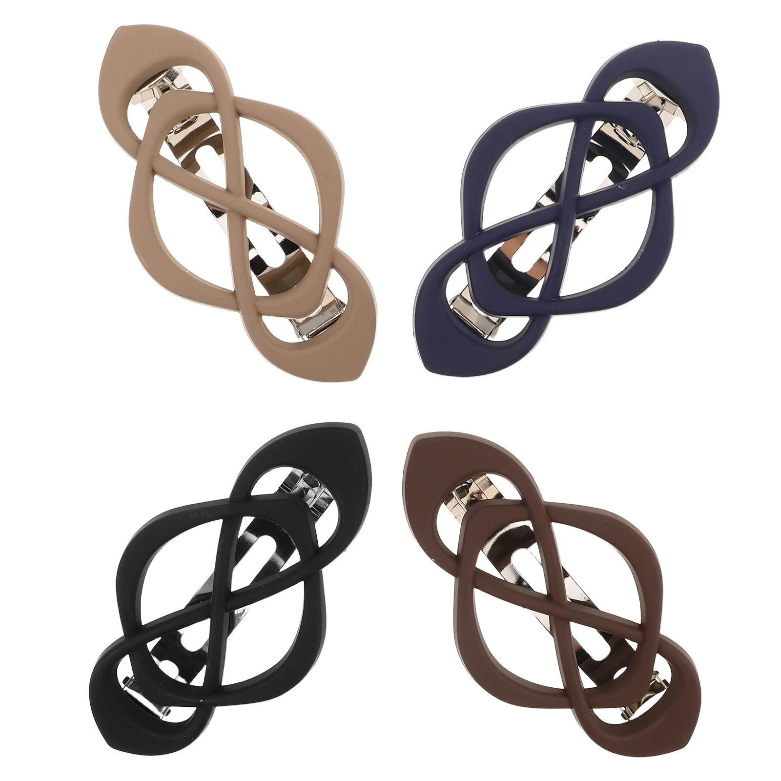 4Pcs Vintage French Hair Barrettes Twisted Spring Claw Clips for Ponytail Updo Half-Up Styles Women Girls Accessories
4Pcs Vintage French Hair Barrettes Twisted Spring Claw Clips for Ponytail Updo Half-Up Styles Women Girls Accessories