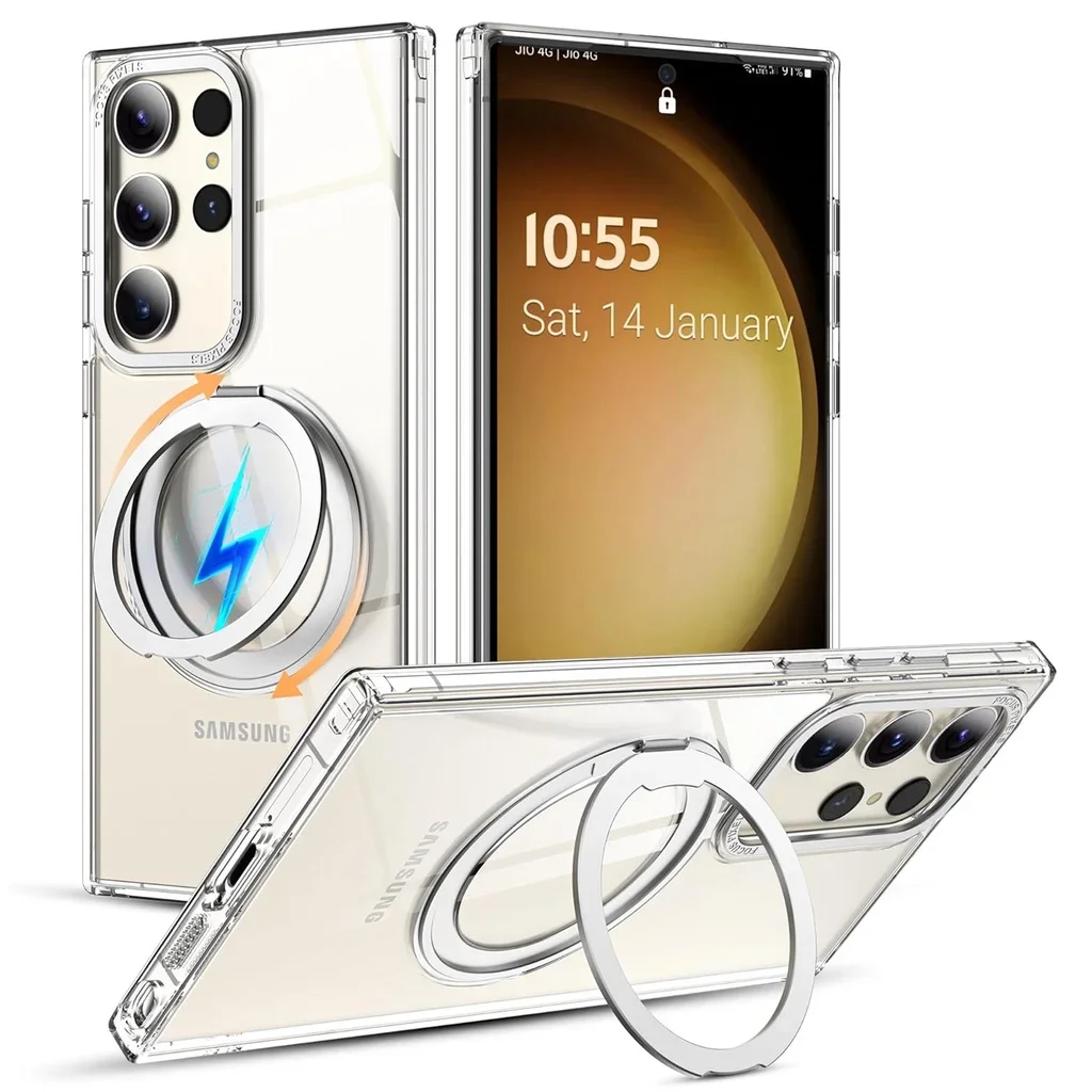 Чехол с вращающимся на 360 ° магнитным кольцом-подставкой для Samsung Galaxy S23 Ultra
Чехол с вращающимся на 360 ° магнитным кольцом-подставкой для Samsung Galaxy S23 Ultra