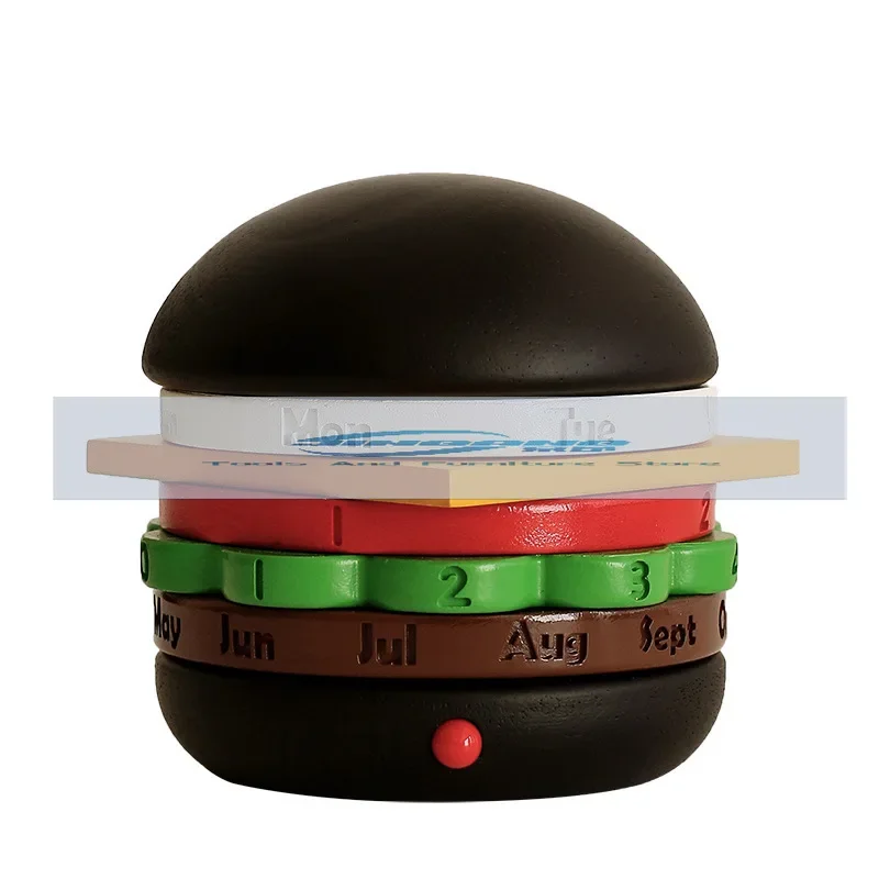 Hamburger Calendar Object Gift Bedroom Bedside Anniversary Valentine's Day Gift Perpetual Calendar Desk Calendar Rotating Calend
Hamburger Calendar Object Gift Bedroom Bedside Anniversary Valentine's Day Gift Perpetual Calendar Desk Calendar Rotating Calend