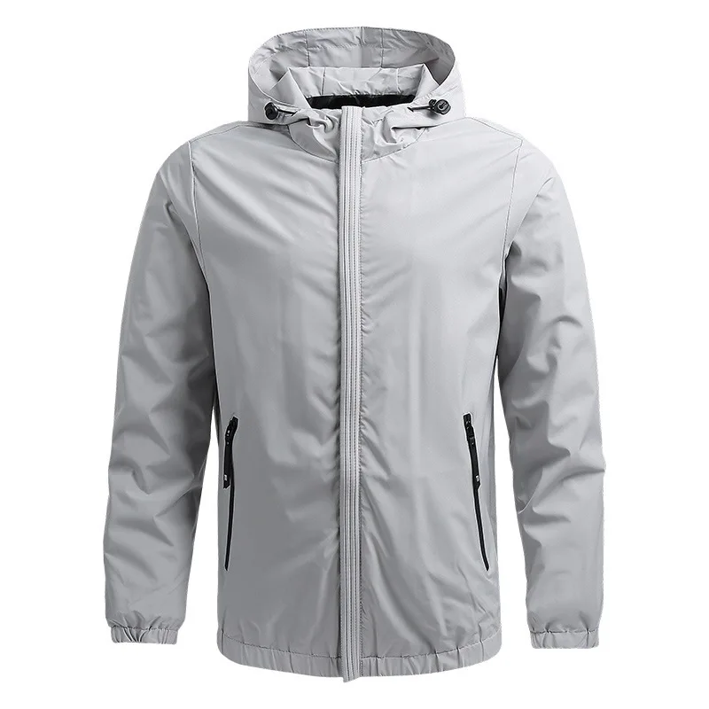 Solid Color All-match Men Jackets Outdoor Hooded Waterproof Male Clothing Casual Comfortable Zipper Windbreaker Spring Autumn
Solid Color All-match Men Jackets Outdoor Hooded Waterproof Male Clothing Casual Comfortable Zipper Windbreaker Spring Autumn