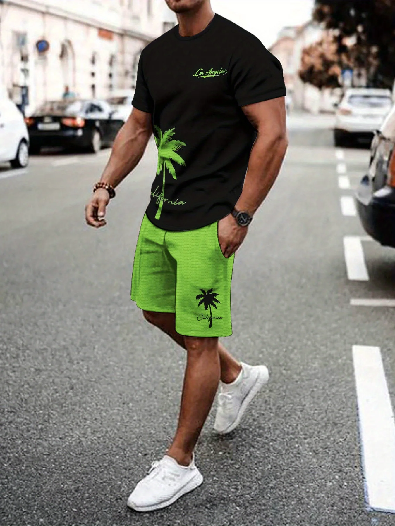 Men’s Summer Set Luxury Coconut Tree Print Hawaiian Vacation Beach Party Street Style Breathable Eye Catching Two Piece Outfit
Men’s Summer Set Luxury Coconut Tree Print Hawaiian Vacation Beach Party Street Style Breathable Eye Catching Two Piece Outfit