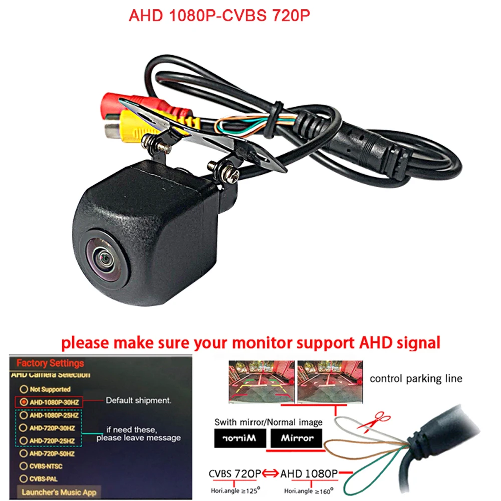AHD1920* 1080P Super image car camera CVBS MCCD 960P Rear view backup camera front view reverse pakr Camera 180deg fisheye view
AHD1920* 1080P Super image car camera CVBS MCCD 960P Rear view backup camera front view reverse pakr Camera 180deg fisheye view
